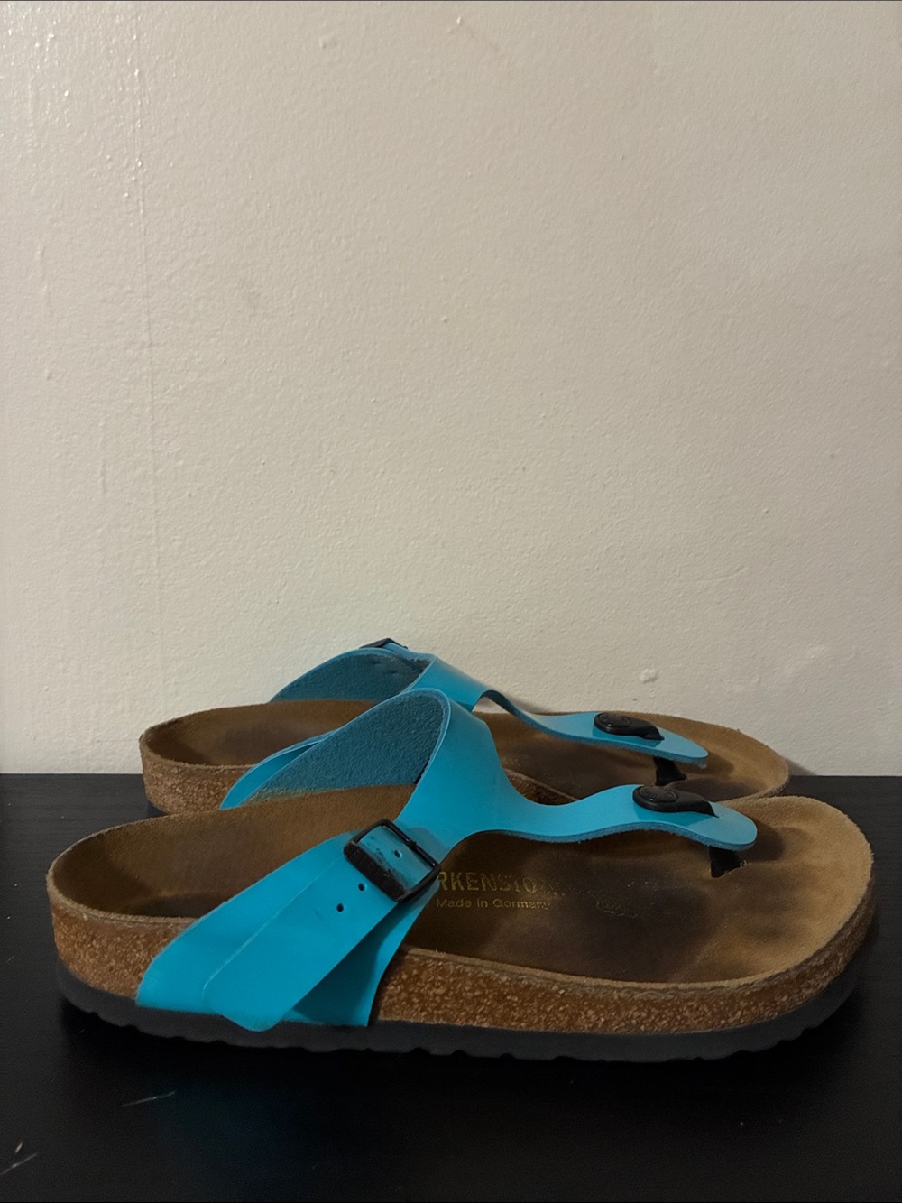 turquoise Birkenstock Gizeh thong sandal women’s blue size 39EU L8 M6